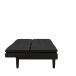 Schlafsofa >Manchester< 3-Sitzer aus PU-Kunstleder, Schwarz - 191x81x91 (BxHxT)