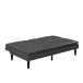 Schlafsofa >Manchester< 3-Sitzer-Schlafsofa aus PU-Kunstleder, Grau - 191x81x91 (BxHxT)