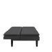 Schlafsofa >Manchester< 3-Sitzer-Schlafsofa aus PU-Kunstleder, Grau - 191x81x91 (BxHxT)