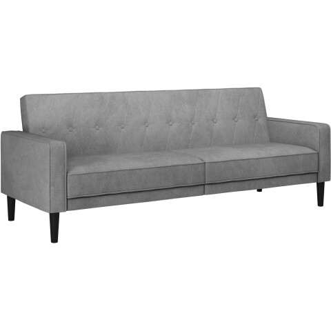 Schlafsofa >Aarhus< in Anthrazit, Stoff - 213x81x86cm (BxHxT)