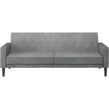 Schlafsofa >Aarhus< in Anthrazit, Stoff - 213x81x86cm (BxHxT)