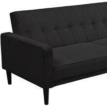 Schlafsofa >Aarhus< in Anthrazit, Cord - 213x81x86cm (BxHxT)