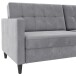 Schlafsofa >Hannover< in Grau, Samt - 203x82x83cm (BxHxT)