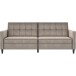 Schlafsofa >Hannover< in Taupe, Samt - 203x82x83cm (BxHxT)