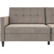Schlafsofa >Hannover< in Taupe, Samt - 203x82x83cm (BxHxT)