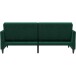 Schlafsofa >Hannover< in Dunkelrün, Samt - 203x82x83cm (BxHxT)