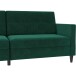 Schlafsofa >Hannover< in Dunkelrün, Samt - 203x82x83cm (BxHxT)