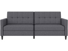 Schlafsofa >Hannover< in Leinenoptik Grau - 203x82x83 (BxHxT)