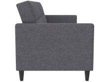 Schlafsofa >Hannover< in Leinenoptik Grau - 203x82x83 (BxHxT)