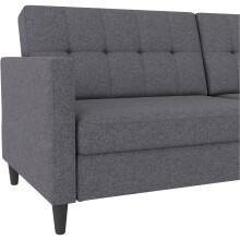 Schlafsofa >Hannover< in Leinenoptik Grau - 203x82x83 (BxHxT)