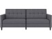 Schlafsofa >Hannover< in Leinenoptik Grau - 203x82x83 (BxHxT)