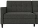 Schlafsofa >Hannover<i n Leinenoptik, Anthrazit - 203x82x83 (BxHxT)