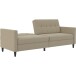 Schlafsofa >Hannover< in Leinenoptik, Cappuccino - 203x82x83 (BxHxT)