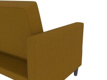 Schlafsofa >Hannover< Bezug Leinen, Curry - 203x82x83 (BxHxT)