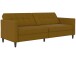 Schlafsofa >Hannover< Bezug Leinen, Curry - 203x82x83 (BxHxT)