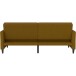 Schlafsofa >Hannover< Bezug Leinen, Curry - 203x82x83 (BxHxT)