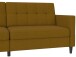 Schlafsofa >Hannover< Bezug Leinen, Curry - 203x82x83 (BxHxT)