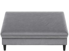 Hocker >Hannover< mit Stauraum, in Grau, Samt - 130x43x69cm (BxHxT)