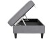 Hocker >Hannover< mit Stauraum, in Grau, Samt - 130x43x69cm (BxHxT)