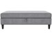 Hocker >Hannover< mit Stauraum, in Grau, Samt - 130x43x69cm (BxHxT)