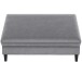 Hocker >Hannover< mit Stauraum, in Grau, Samt - 130x43x69cm (BxHxT)