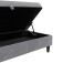 Hocker >Hannover< mit Stauraum, in Grau, Samt - 130x43x69cm (BxHxT)