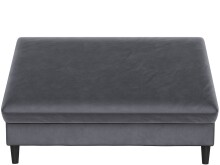 Hocker >Hannover< mit Stauraum, in Anthrazit, Samt - 130x43x69cm (BxHxT)