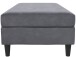 Hocker >Hannover< mit Stauraum, in Anthrazit, Samt - 130x43x69cm (BxHxT)