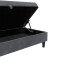 Hocker >Hannover< mit Stauraum, in Anthrazit, Samt - 130x43x69cm (BxHxT)