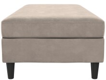 Hocker >Hannover< mit Stauraum, in Taupe, Samt - 130x43x69cm (BxHxT)