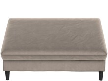 Hocker >Hannover< mit Stauraum, in Taupe, Samt - 130x43x69cm (BxHxT)