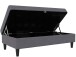 Hocker >Hannover< mit Stauraum, aus Leinen Grau - 130x43x69 (BxHxT)