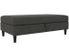 Hocker >Hannover< mit Stauraum, Bezug Leinen in Anthrazit - 130x43x69 (BxHxT)