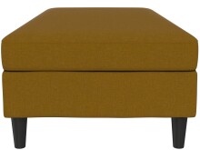 Hocker >Hannover< mit Stauraum, Bezug Leinen, Curry - 130x43x69 (BxHxT)
