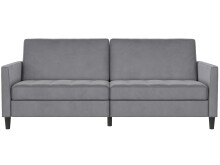 Schlafsofa >Palermo< in Grau, Samt - 207x86x86cm (BxHxT)