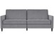 Schlafsofa >Palermo< in Grau, Samt - 207x86x86cm (BxHxT)