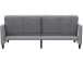 Schlafsofa >Palermo< in Grau, Samt - 207x86x86cm (BxHxT)