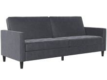 Schlafsofa >Palermo< in Anthrazit, Samt -...