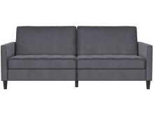 Schlafsofa >Palermo< in Anthrazit, Samt - 207x86x86cm (BxHxT)