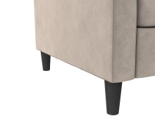Schlafsofa >Palermo< in Taupe, Samt - 207x86x86cm (BxHxT)