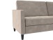 Schlafsofa >Palermo< in Taupe, Samt - 207x86x86cm (BxHxT)