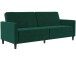 Schlafsofa >Palermo< in Dunkelgrün, Samt - 207x86x86cm (BxHxT)