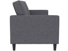Schlafsofa >Palermo< Leinenoptik Grau - 207x86x86 (BxHxT)