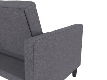 Schlafsofa >Palermo< Leinenoptik Grau - 207x86x86 (BxHxT)