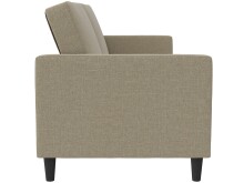 Schlafsofa >Palermo< in Leinenoptik, Cappuccino- 207x86x86 (BxHxT)