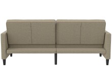 Schlafsofa >Palermo< in Leinenoptik, Cappuccino- 207x86x86 (BxHxT)