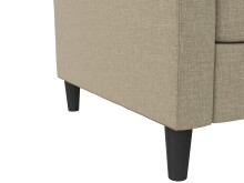 Schlafsofa >Palermo< in Leinenoptik, Cappuccino- 207x86x86 (BxHxT)
