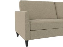 Schlafsofa >Palermo< in Leinenoptik, Cappuccino- 207x86x86 (BxHxT)
