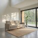 Schlafsofa >Palermo< in Leinenoptik, Cappuccino- 207x86x86 (BxHxT)
