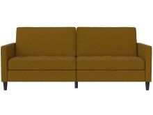 Schlafsofa >Palermo< in Leinenoptik, Curry - 207x86x86 (BxHxT)